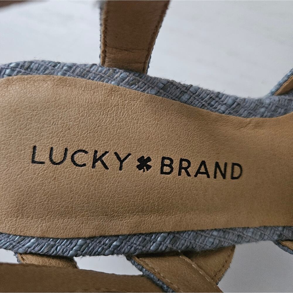 Lucky Brand Gray Wedge Sandals - Picture 4 of 11